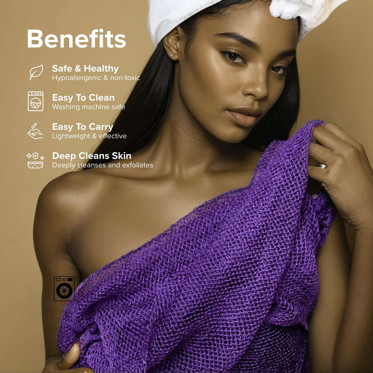 Ember & Root African Exfoliating Body Net Sponge 101.6cm