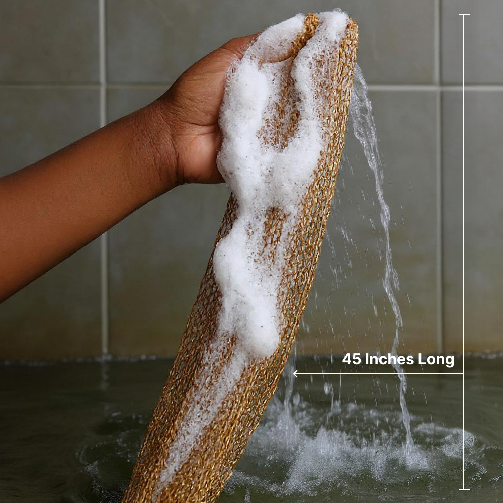Ember & Root African Exfoliating Body Net Sponge 101.6cm